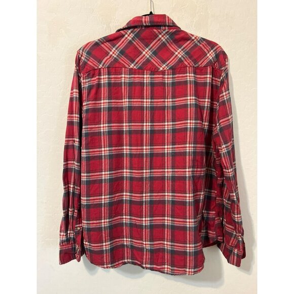 Jachs Girlfriend Sz XL Button Snap Red Plaid Shirt Button Up - Picture 7 of 9